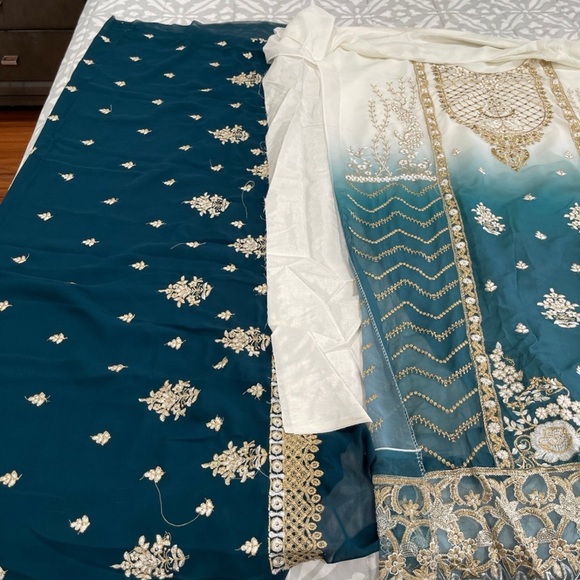 🌹PAKISTANI UNSTITCHED SHALWAR KAMEEZ THREE PIECE SUIT🌹 - Picture 5 of 8